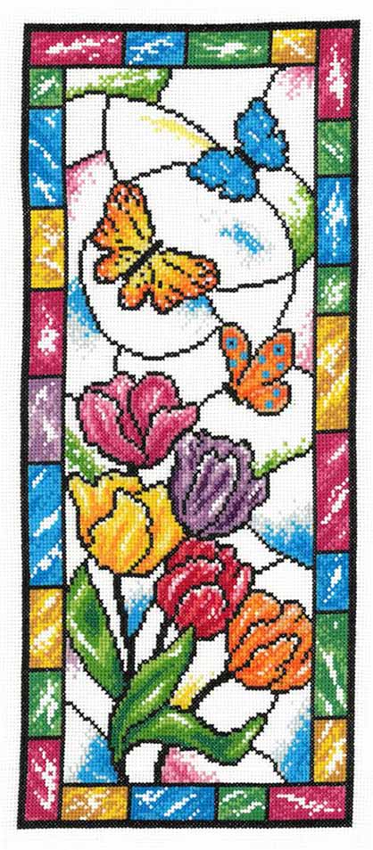 Stained Glass Spring Butterflies