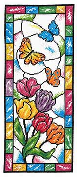 Stained Glass Spring Butterflies