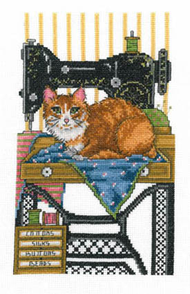 Vintage Sewing Cat