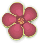 2348 Lg. Pink Hibiscus- Just Another Button Co