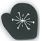 4691L Lg. Black Snowflake Mitten - Just Another Button Co