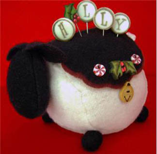 Ewe Look Fabulous for the Holly-Days Pincushion 