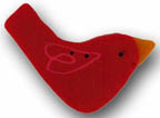 nh1118 Red Heart Wing Bird - Just Another Button Co
