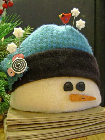 Jabco the Snowman Pincushion
