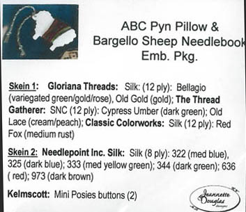 ABC Pyn Roll & Bargello Sheep Needlekeep Embellishment Pack