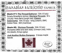 Canadian Patriotic Sampler Embellishment Pack