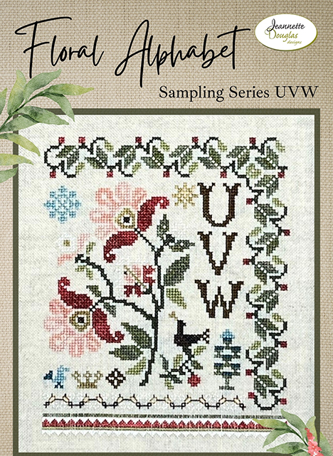 Floral Alphabet Sampling - UVW