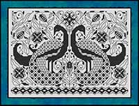 Blackwork Peacocks