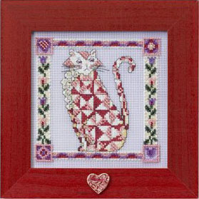 Jim Shore Quilted Cats - Scarlet