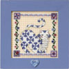 Jim Shore Quilted Cats -  Sapphire