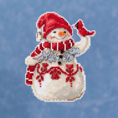 Snowman with Cardinal Ornament Kit by Jim Shore