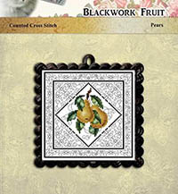 Blackwork Fruit Pears