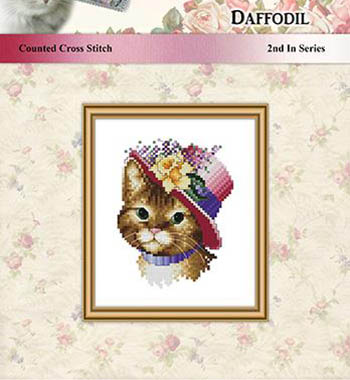 Seasonal Cats in Hats  - Daffodil