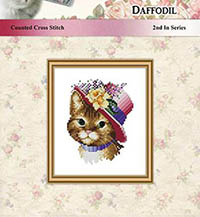 Seasonal Cats in Hats  - Daffodil