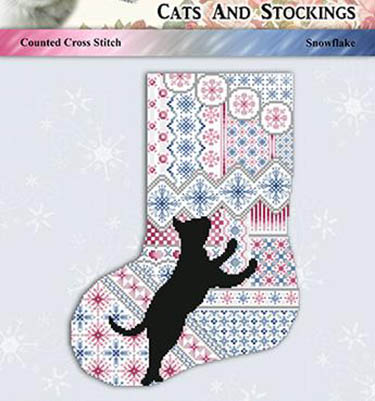 Cats and Stockings #1 - Snowflake