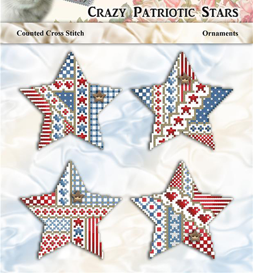 Crazy Patriotic Stars Ornaments