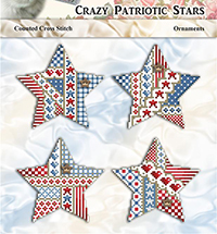 Crazy Patriotic Stars Ornaments