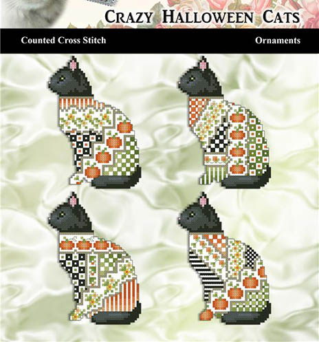 Crazy Halloween Cats Ornaments