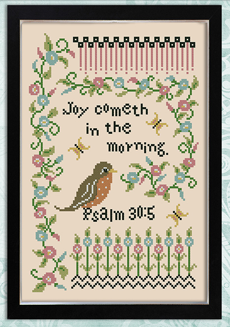 Inspirational Samplers Joy Cometh In The Morning