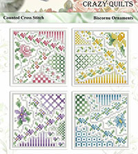 Crazy Quilt Biscornu Ornaments