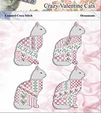 Crazy Valentine Cats Ornaments