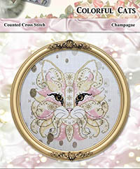 Colorful  Cats Champagne