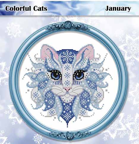Colorful Cats January