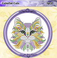 Colorful Cats - April