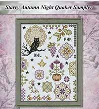Starry Autumn Night Quaker Sampler