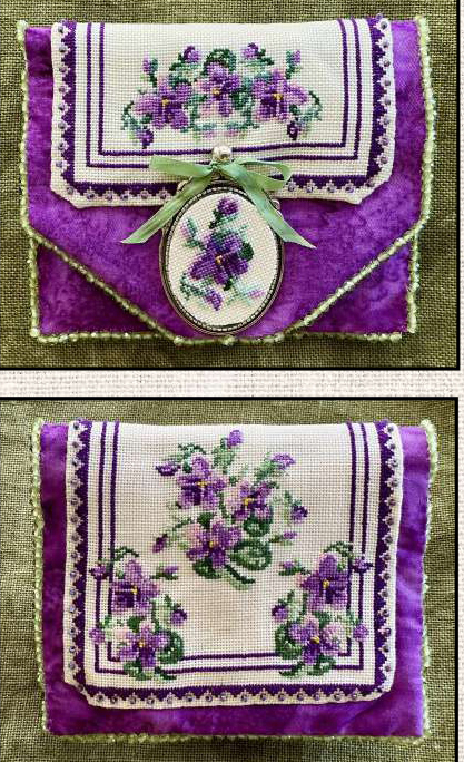 Purple Pansie Needle Book