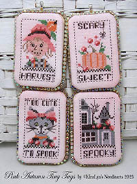 Pink Autumn Tiny Tags