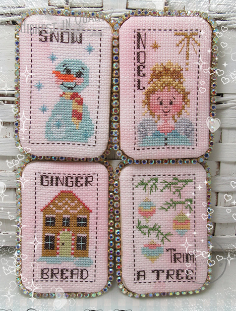 Pink Christmas Tiny Tags