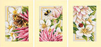Pink Silk Dahlia Greetings Cards (3) by Marjolein Bastin Kit