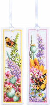 Flower Power Bouquet Bookmark Set (2) by Marjolein Bastin Kit