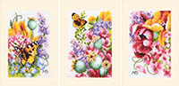 Flower Power Bouquet Greetings Cards (3) by Marjolein Bastin Kit