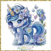Unicorn Blue Flowers