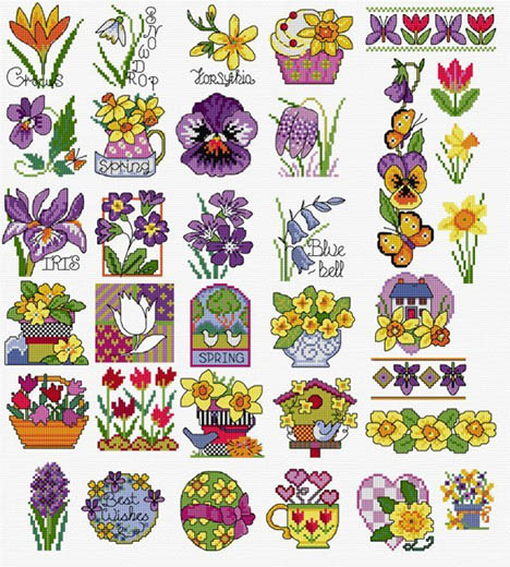 Spring Flower Motifs