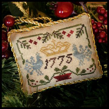 Sampler Tree Ornament #3 - Three Crowns