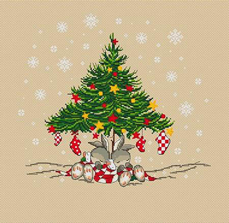 Christmas Bunnies Tree
