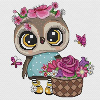 Owl with Flowers