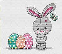 Easter Bunny and Eggs