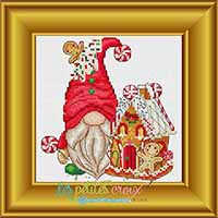 Gnome with Gingerbread House