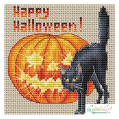 Happy Halloween (Black Cat & Jack O Lantern)