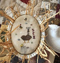 Queen Chicky Witch with speckled Egg Scissor Fob