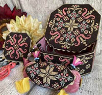Black Fantasy Octagonal Sewing Box