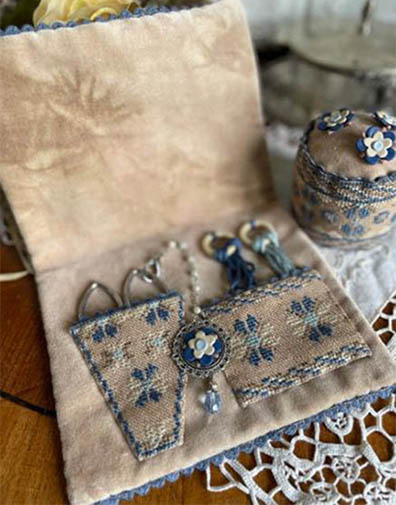 Blue Peacock Sewing Set
