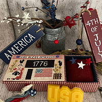 God Bless America Sewing Box
