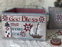 American Patriotic Sewing Basket