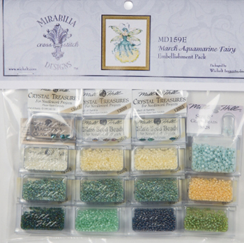 March Aquamarine Embellishment Pack