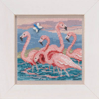 2019 Spring Button & Bead -  Flamingos